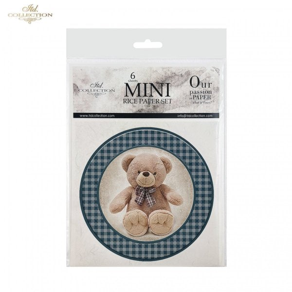 Decoupage Mini Rice Paper Set - Teddy Bears II