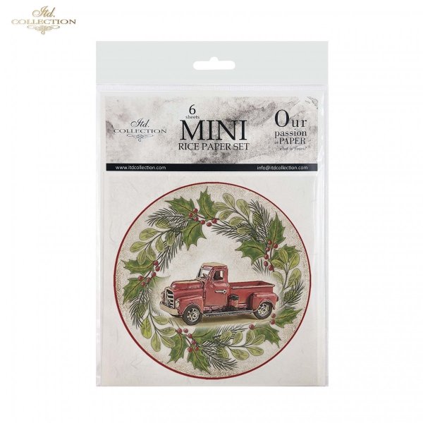 Decoupage Mini Rice Paper Set - Toy Wreaths