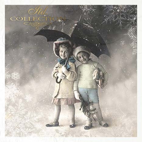 Decoupage Mini Rice Paper Set - Vintage Children