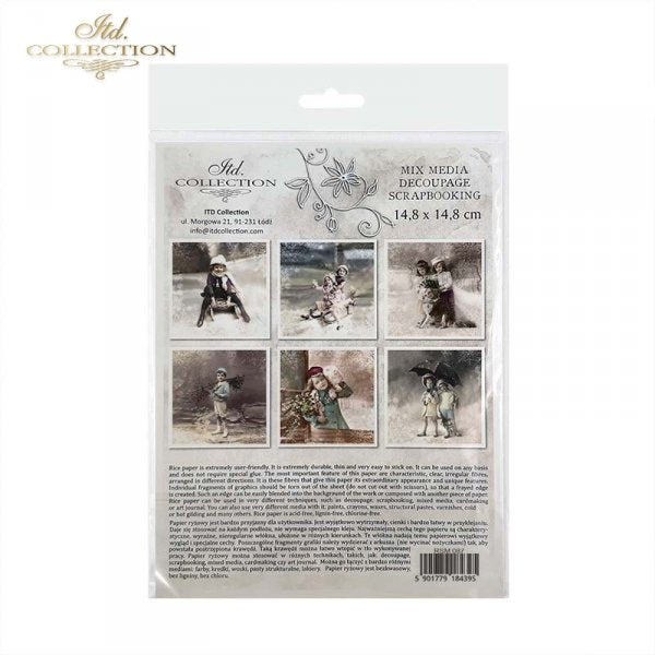 Decoupage Mini Rice Paper Set - Vintage Children