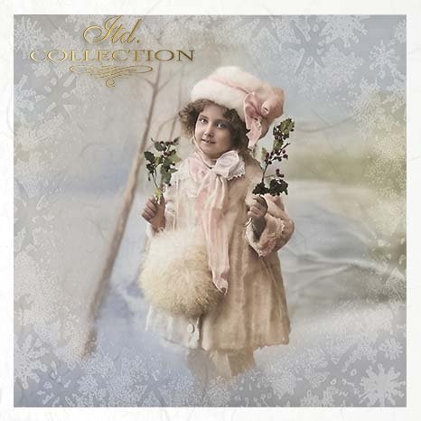 Decoupage Mini Rice Paper Set - Vintage Girls