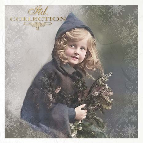 Decoupage Mini Rice Paper Set - Vintage Girls