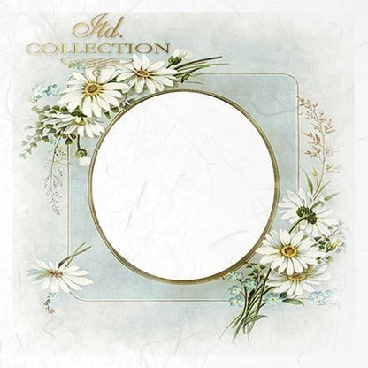 Decoupage Mini Rice Paper Set - Wildflower Frames