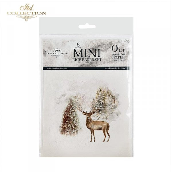 Decoupage Mini Rice Paper Set - Winter Animals