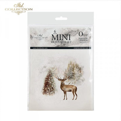 Decoupage Mini Rice Paper Set - Winter Animals