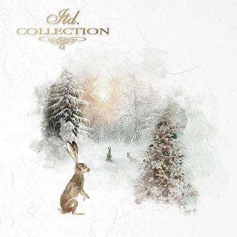 Decoupage Mini Rice Paper Set - Winter Animals