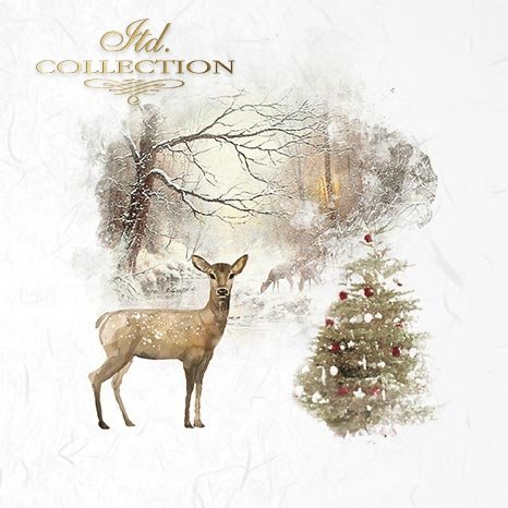 Decoupage Mini Rice Paper Set - Winter Animals