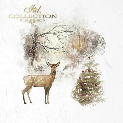 Decoupage Mini Rice Paper Set - Winter Animals