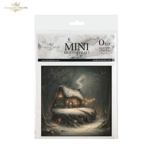 Decoupage Mini Rice Paper Set - Winter Burrows
