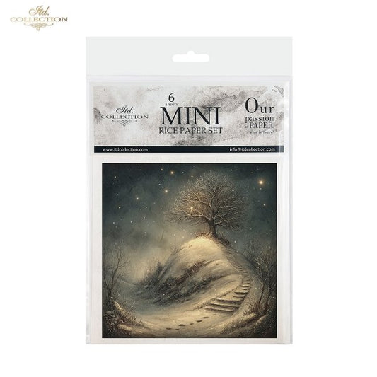 Decoupage Mini Rice Paper Set - Winter Burrows II
