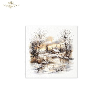 Decoupage Mini Rice Paper Set - Winter Scenery II (Special Pre-Order)