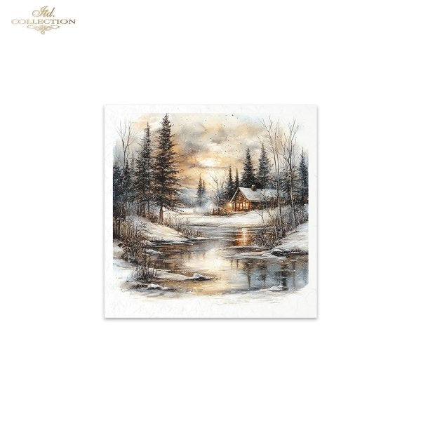 Decoupage Mini Rice Paper Set - Winter Scenery II (Special Pre-Order)