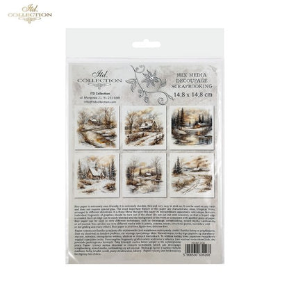 Decoupage Mini Rice Paper Set - Winter Scenery II (Special Pre-Order)