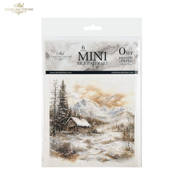 Decoupage Mini Rice Paper Set - Winter Scenery (Special Pre-Order)