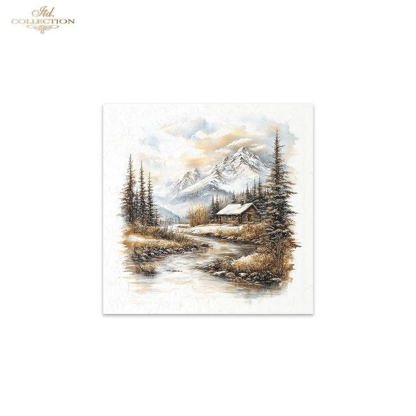 Decoupage Mini Rice Paper Set - Winter Scenery (Special Pre-Order)
