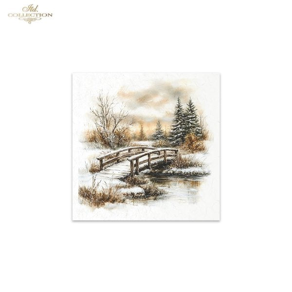 Decoupage Mini Rice Paper Set - Winter Scenery (Special Pre-Order)