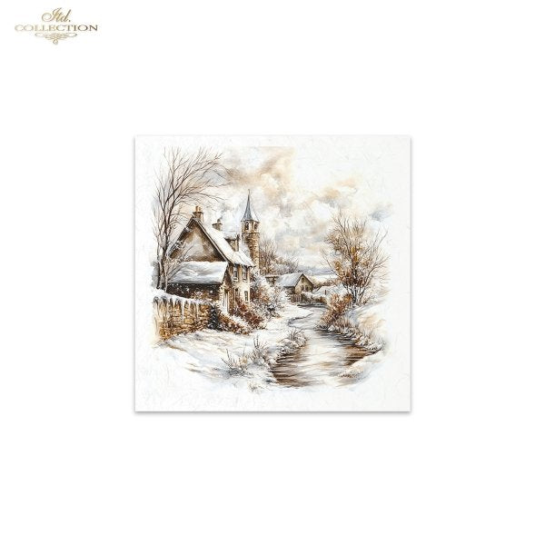 Decoupage Mini Rice Paper Set - Winter Scenery (Special Pre-Order)