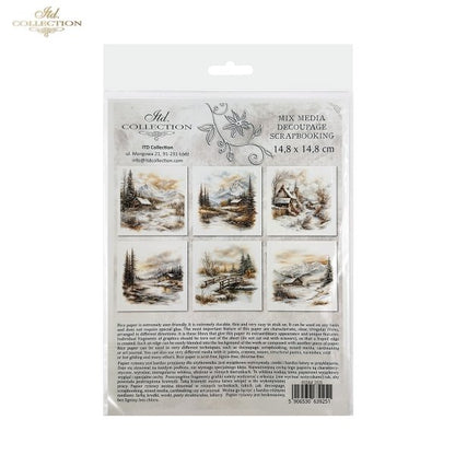 Decoupage Mini Rice Paper Set - Winter Scenery (Special Pre-Order)