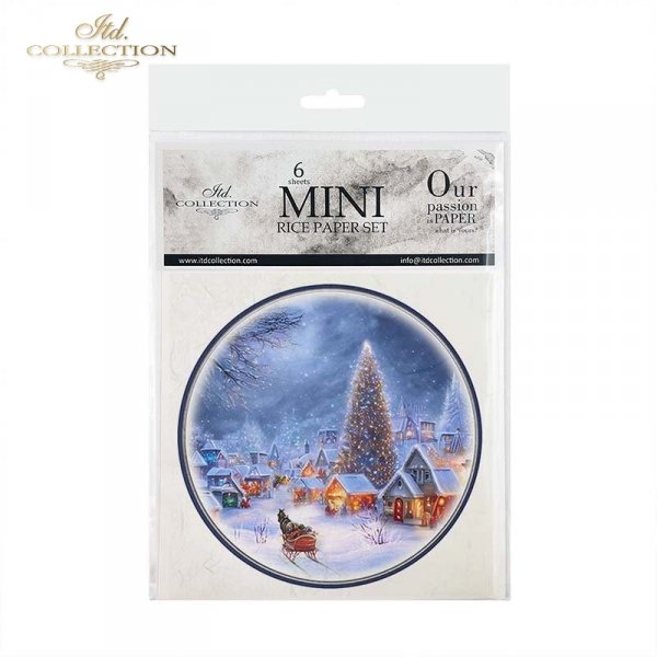Decoupage Mini Rice Paper Set - Winter Scenes