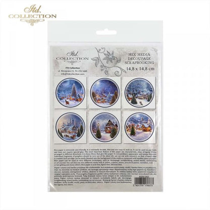 Decoupage Mini Rice Paper Set - Winter Scenes