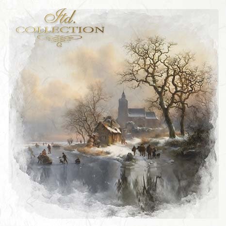 Decoupage Mini Rice Paper Set - Winter Views