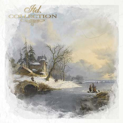 Decoupage Mini Rice Paper Set - Winter Views