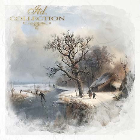 Decoupage Mini Rice Paper Set - Winter Views