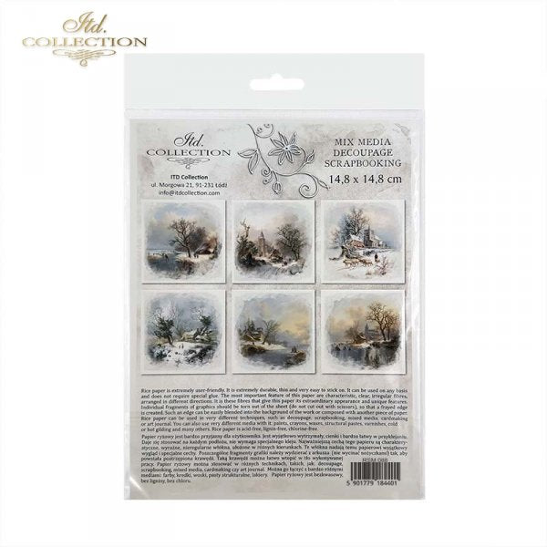Decoupage Mini Rice Paper Set - Winter Views