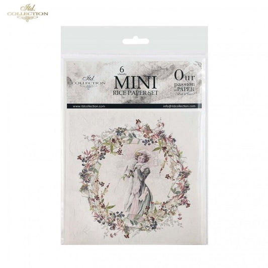 Decoupage Mini Rice Paper Set - Women and Wreaths