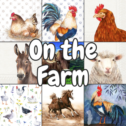 Decoupage Napkin Value Bundle - On the Farm