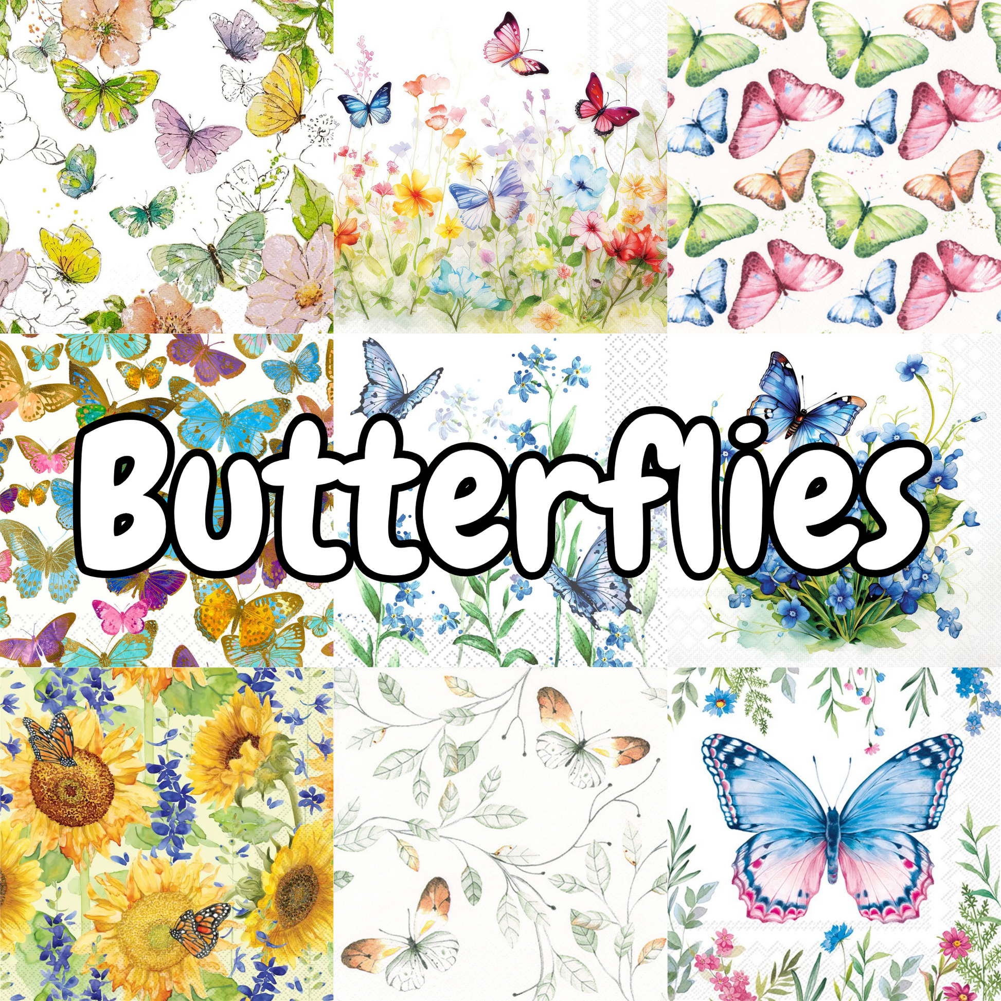 Decoupage Napkin Value Bundle - Butterflies