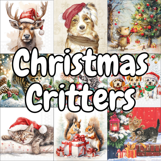 Decoupage Napkin Value Bundle - Christmas Critters