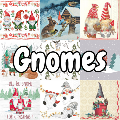 Decoupage Napkin Value Bundle - Gnomes