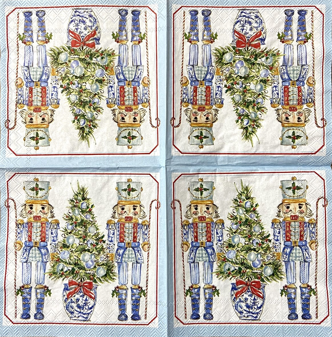 Decoupage Napkins 5" (2pcs)- Blue Nutcracker