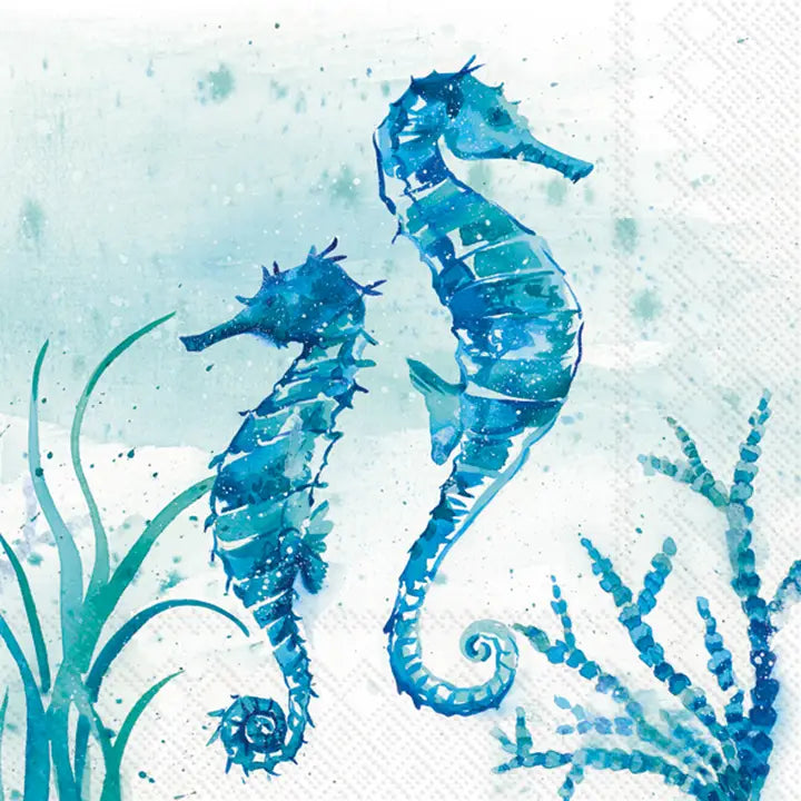Decoupage Napkins 5" (2pcs)- Aquaworld Seahorse