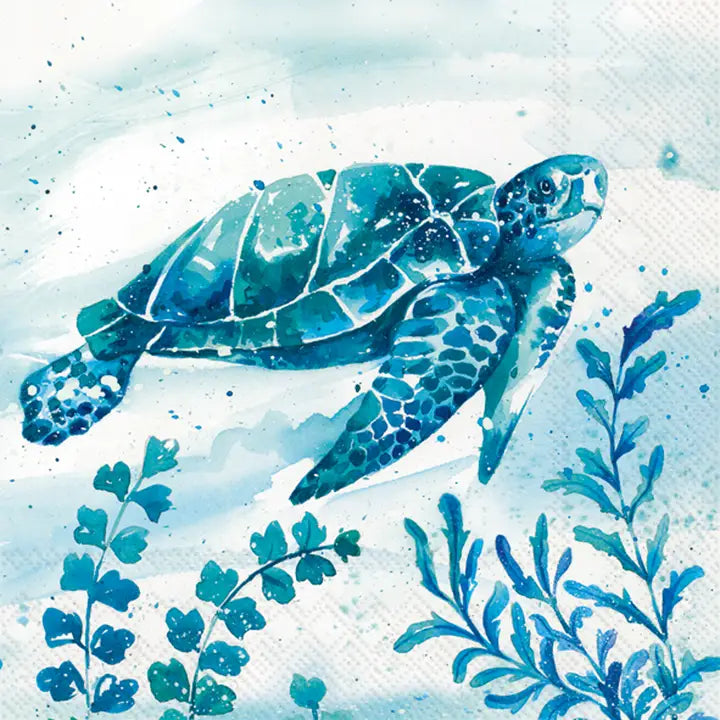 Decoupage Napkins 5" (2pcs)- Aquaworld Water Turtle