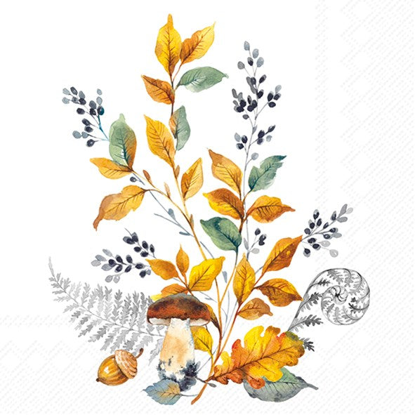 Decoupage Napkins 5" (2pcs)- Autumn Elements
