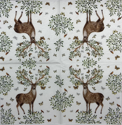 Decoupage Napkins 5" (2pcs)- Forest Antlers