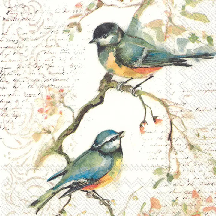 Decoupage Napkins 5" (2pcs)- Happy Little Titmice
