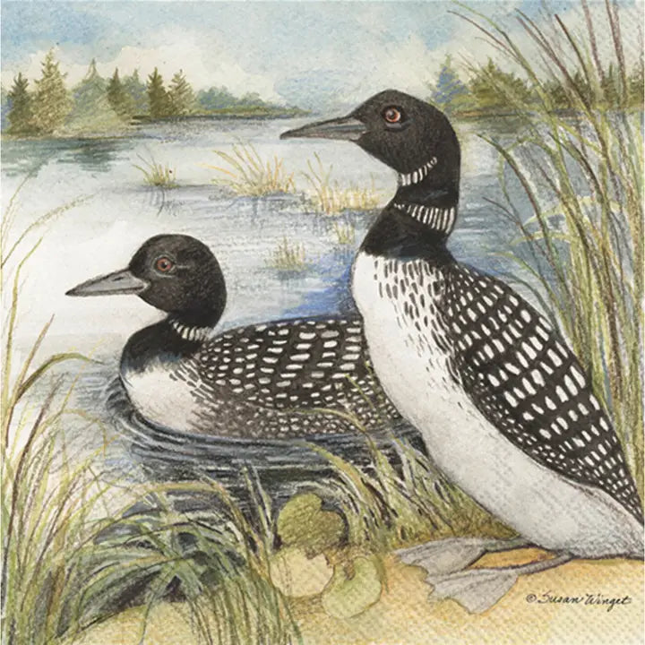 Decoupage Napkins 5" (2pcs)- Loons
