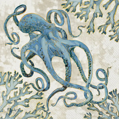 Decoupage Napkins 5" (2pcs)- Playa Octopus-Coastal