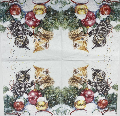 Decoupage Napkins 6.5"  (2pcs)- Adorable Kittens