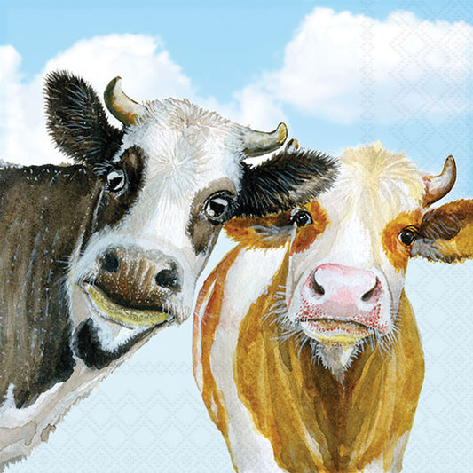 Decoupage Napkins 6.5" (2pcs)- Alma and Bella cows