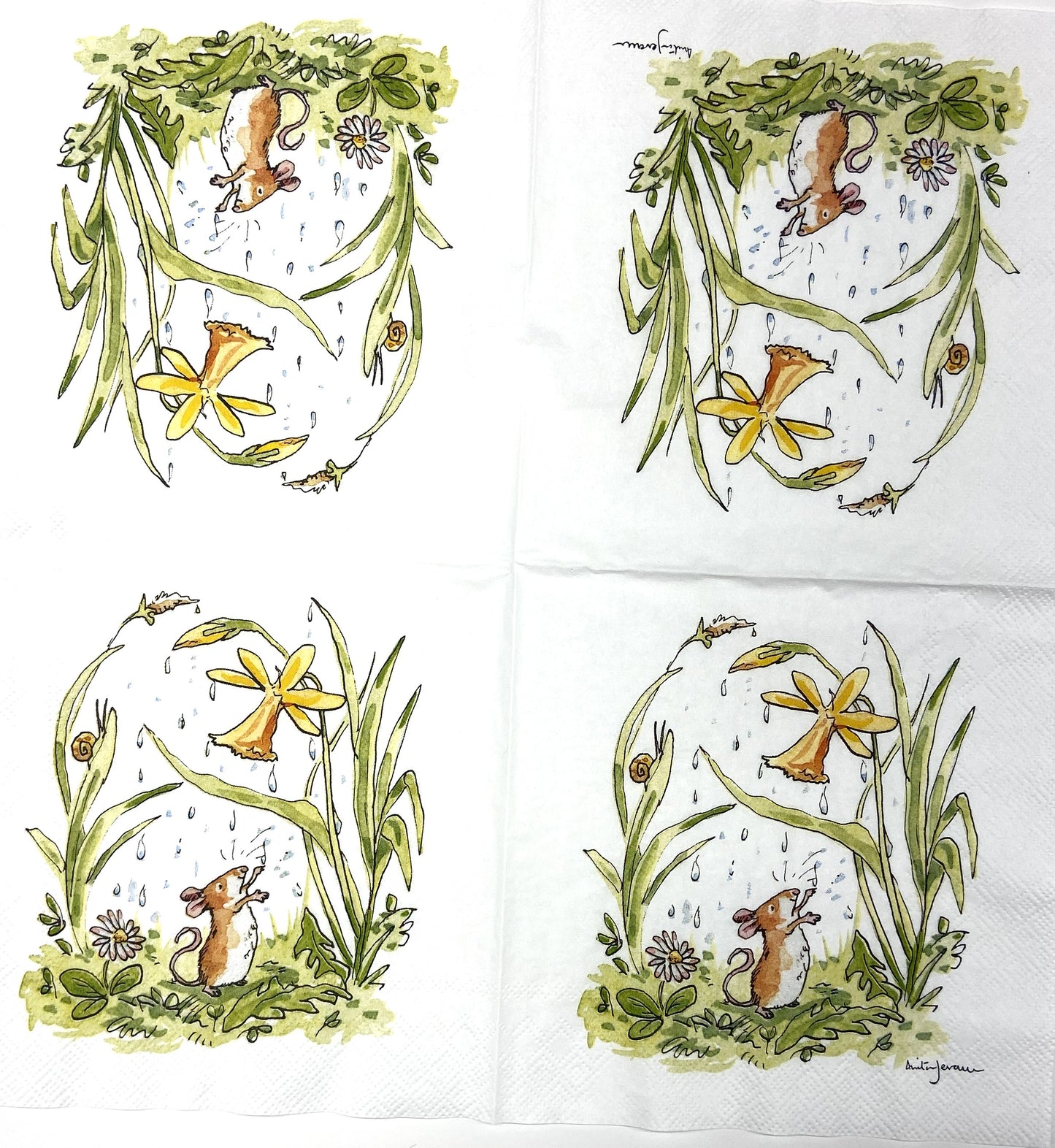 Decoupage Napkins 6.5" (2pcs)- April Shower