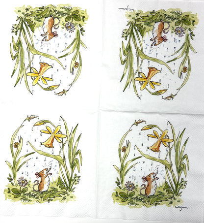 Decoupage Napkins 6.5" (2pcs)- April Shower
