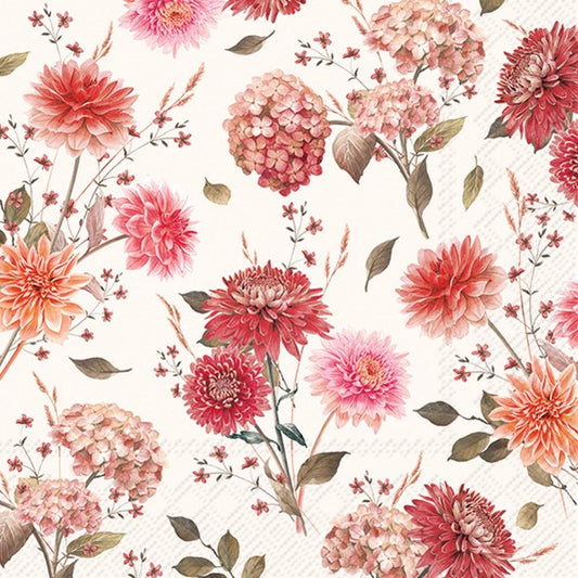 Decoupage Napkins 6.5" (2pcs)- Autumn Bouquet Allover