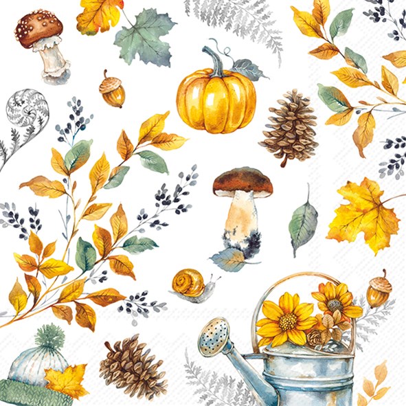 Decoupage Napkins 6.5" (2pcs)- Autumn Elements