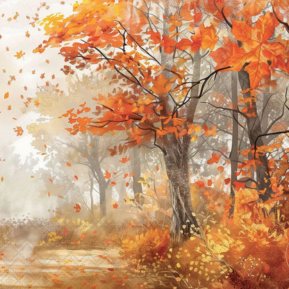 Decoupage Napkins 6.5" (2pcs)- Autumn Tree