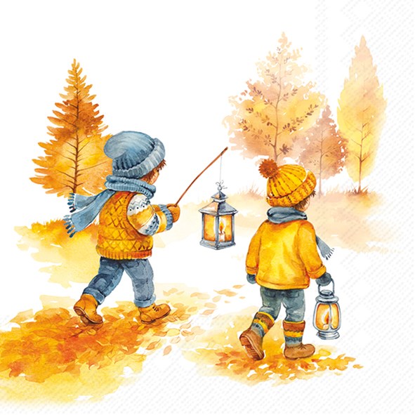 Decoupage Napkins 6.5" (2pcs)- Autumn Walk