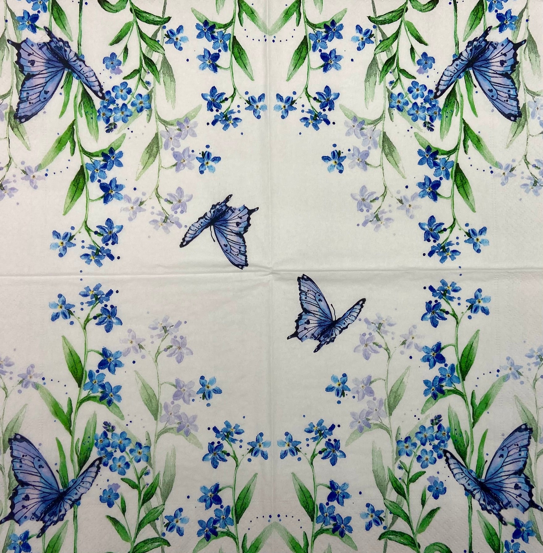 Decoupage Napkins 6.5"  (2pcs)- Azure